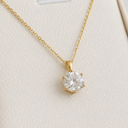 Round-cut Moissanite Necklace - 2.0ct