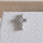 Cross Stud Earring Moissanite 0.34ct